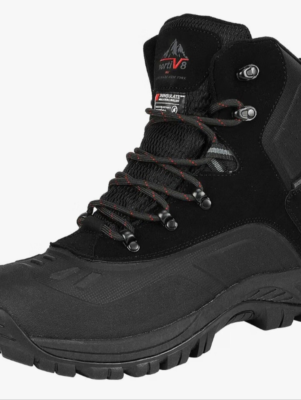 Men's Waterproof Hiking Winter Snow BootsInsulated Construction Hunting Boots